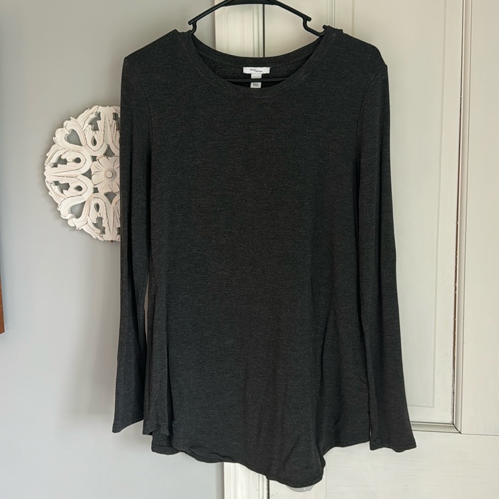 Daily Ritual Large Gray Long Sleeve Sweater